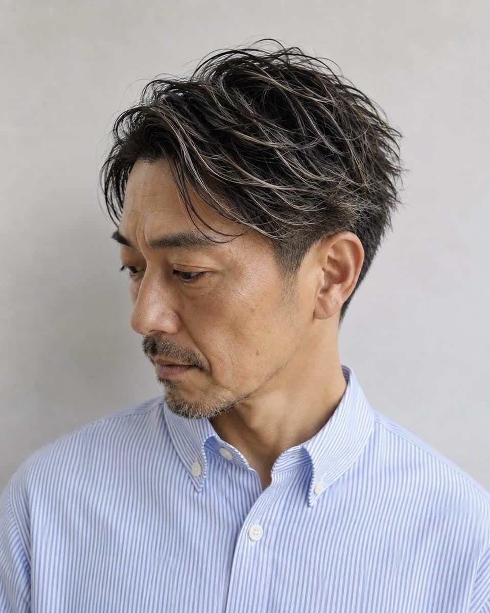 グレーを生かしたメンズのショート